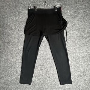 Hard Tail Forever Skirted Leggings Size Small Black Elastic Waist Cotton Y2k